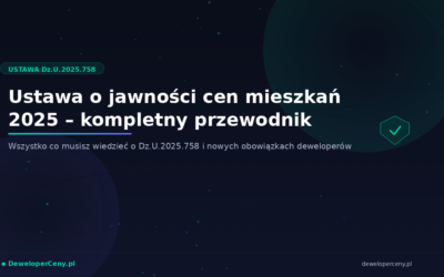 Ustawa o jawności cen mieszkań 2025 – kompletny przewodnik dla deweloperów – Ustawa deweloperska